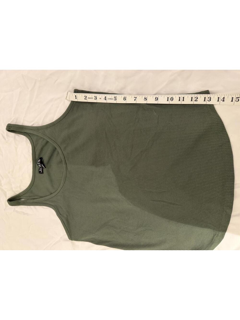 J.Crew Olive Green Ribbed Tank Top Size Large - Picture 6 of 7